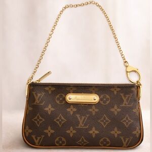 Brown Monogram Mini Pochette Shoulder Bag – Chain Strap